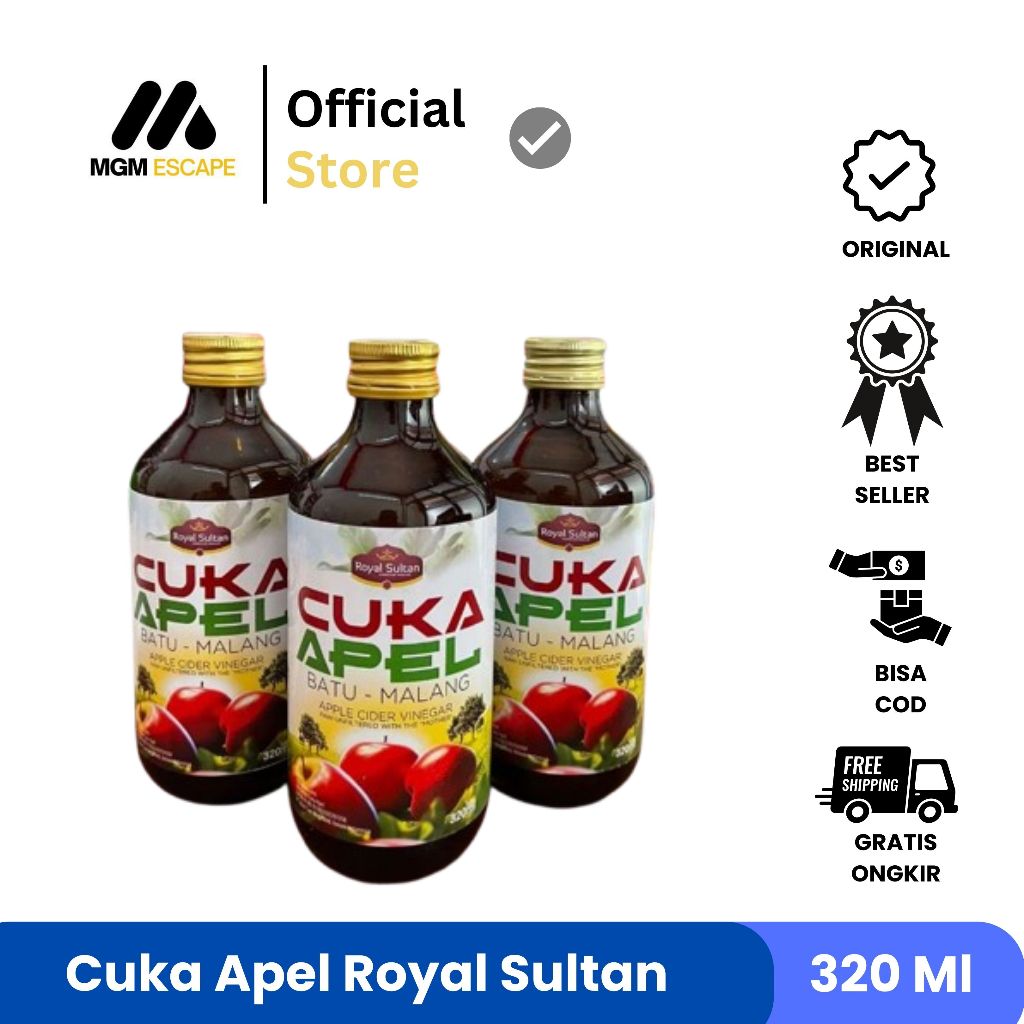 Jual Cuka Apel Natural Apple Cider Vinegar Royal Sultan | Shopee Indonesia