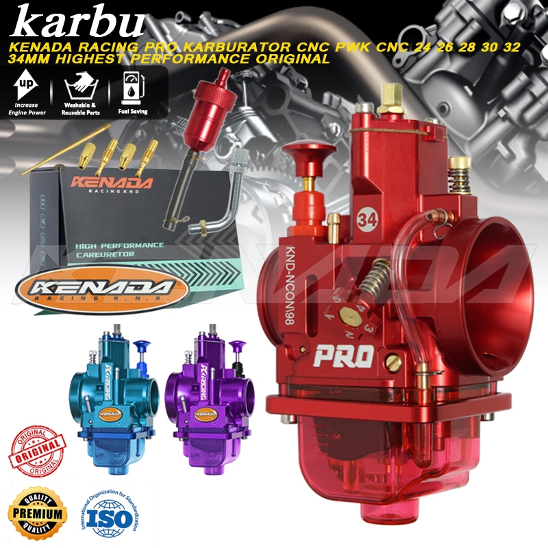 Jual KENADA RACING PRO KARBURATOR CNC PWK CNC 24 26 28 30 32 34MM ...