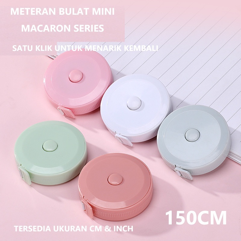 Jual Meteran Mini Bulat Macaron Series Meteran Kain Mini Meteran Gulung ...