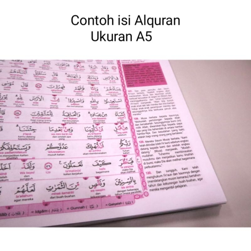 Jual Quran Terjemahan Custom Nama Ukuran A5 Jaket Emboss Kancing Magnet ...