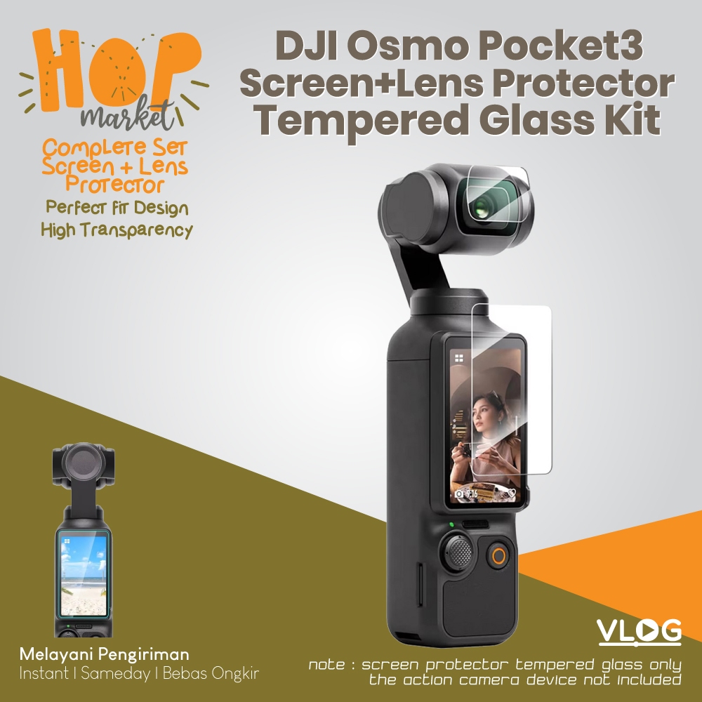 Jual Tempered Glass 2in1 for DJI Pocket Screen Protector Anti