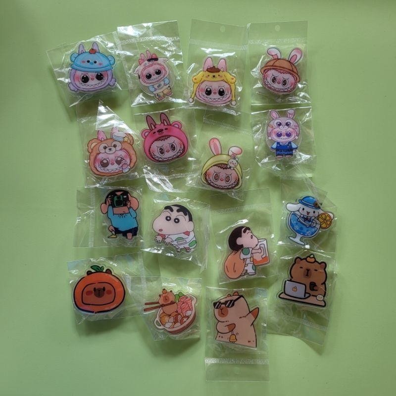Jual Popsocket Akrilik Karakter Labubu Shinchan Cinnamoroll Capybara ...