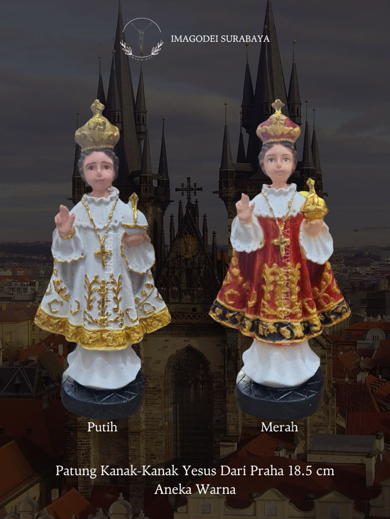 Patung Kanak-kanak Yesus dari Praha (18 cm) 2