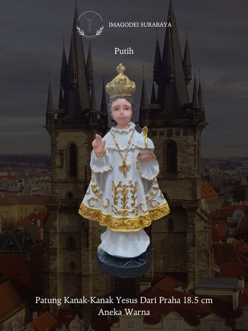 Patung Kanak-kanak Yesus dari Praha (18 cm)