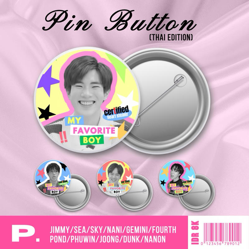 Jual pixeltyie-pin button bulat thai actor skynani | Shopee Indonesia