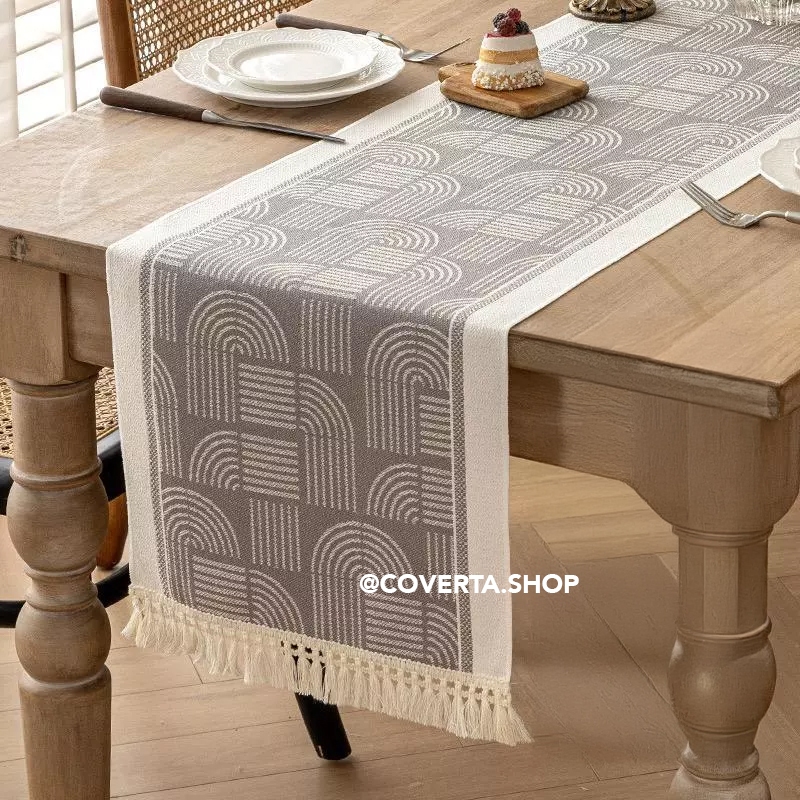 Jual Table Runner Raya - Taplak Meja Makan Linen Estetik Motif Raya ...