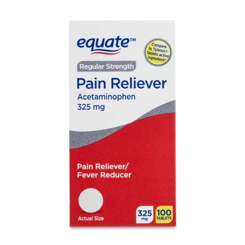 Jual Equate Regular Strength Pain Reliever Acetaminophen 325 mg