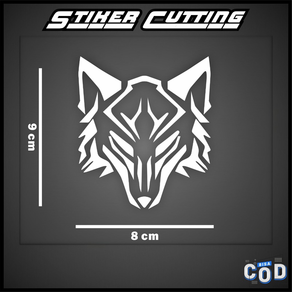 Jual Stiker Sticker Cutting KEPALA SERIGALA Stiker Potong Sticker ...
