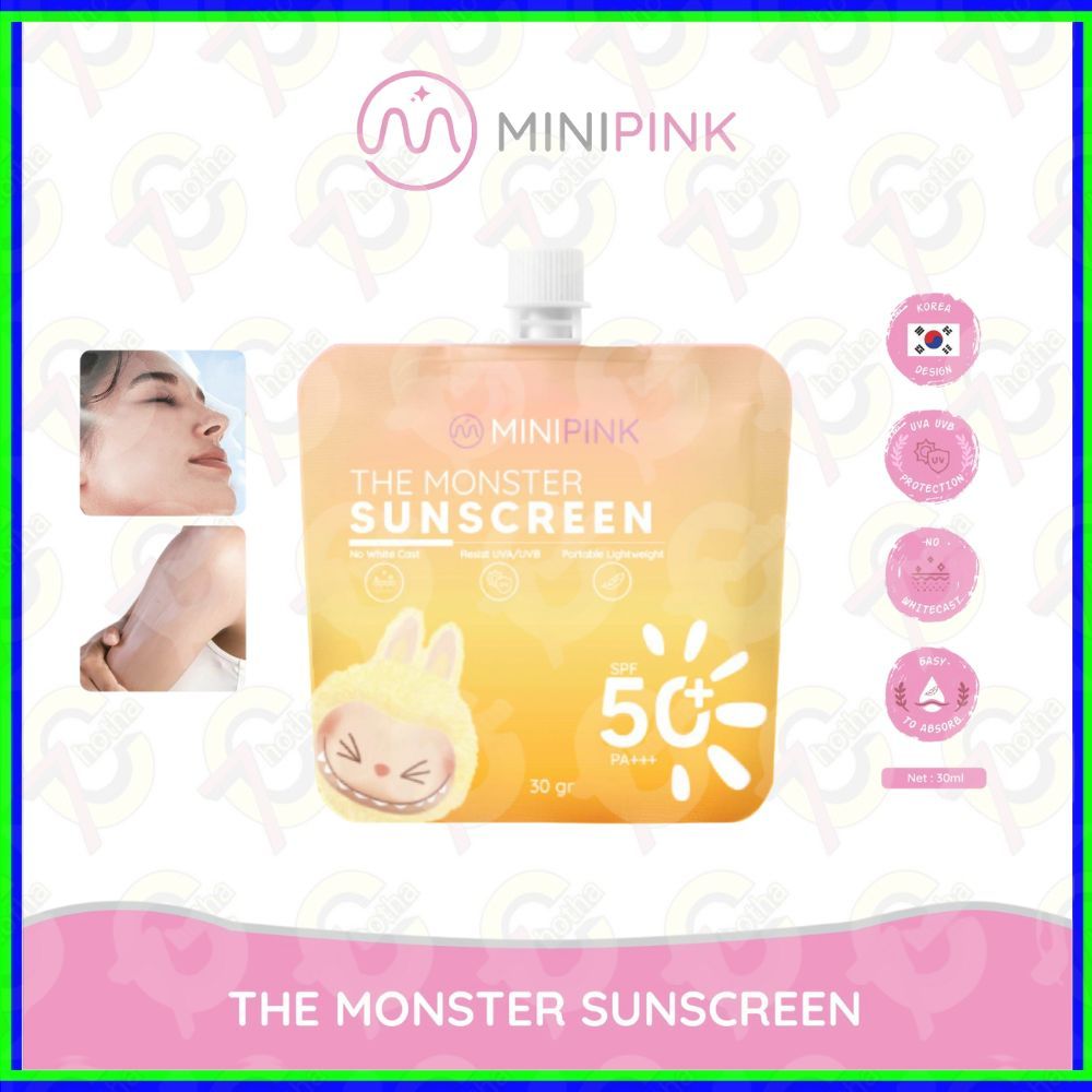 Jual 【7C】MINIPINK Labubu The Monster Sunscreen SPF50+ Mini 30g Face ...