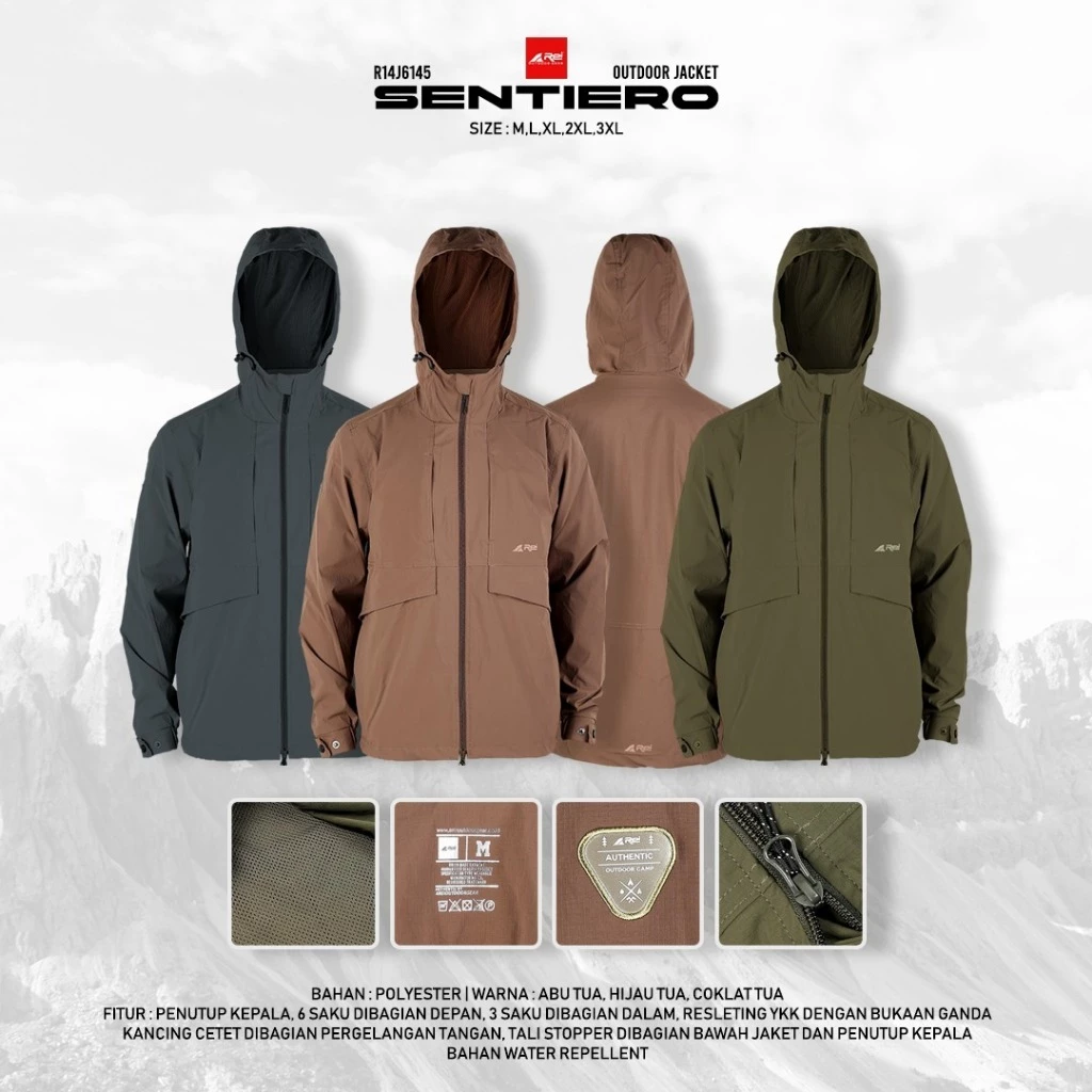 Jaket Pria Arei Sentiero Arei Outdoorgear