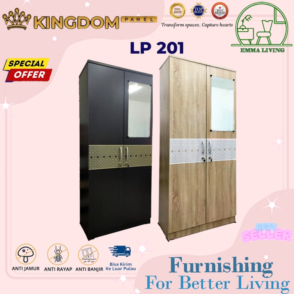 Jual LEMARI PAKAIAN 2 PINTU MODERN MINIMALIS KAYU HIGH QUALITY UNTUK ...
