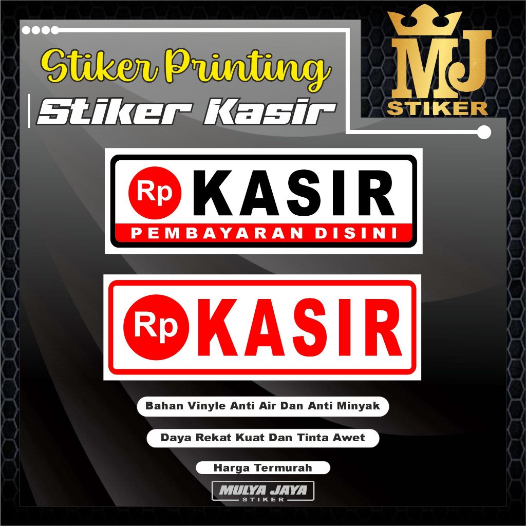 Jual PROMO Mulya Jaya Stiker Kasir / Stiker Pembayaran Kasir / Stiker ...