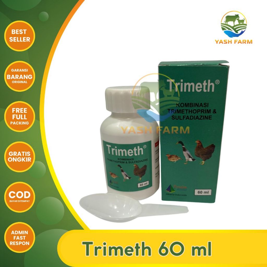 Jual TRIMETH 60 ML MENGATASI PENYAKIT PENCERNAAN DAN PERNAFASAN PADA ...