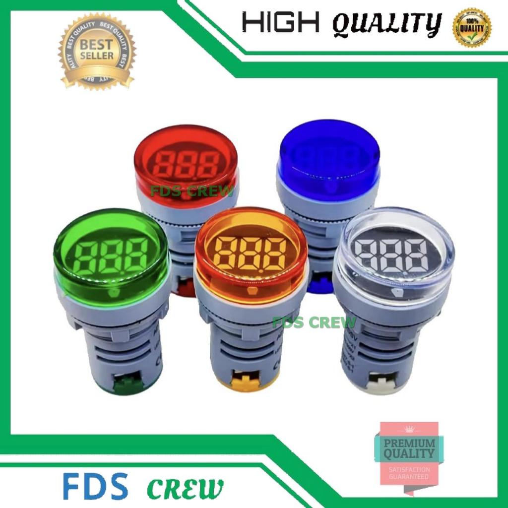 Jual Voltmeter Pilot Lamp Digital Indicator AC 220 Volt 22mm AD16-22DSV ...