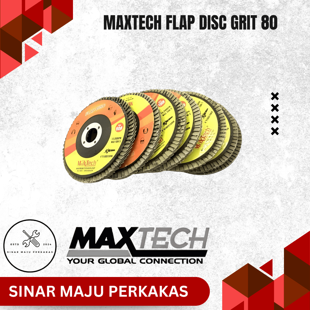 Jual MAXTECH Flap Disc Grit 80 Amplas Tumpuk Gerinda | Shopee Indonesia