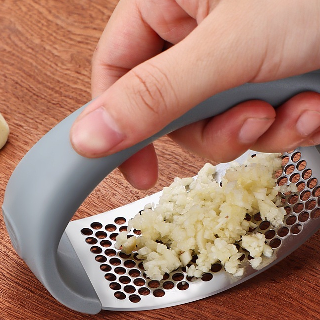 Jual 【Littlepolkadot】Garlic Presser 100% Stainless Parutan Bawang Onion ...