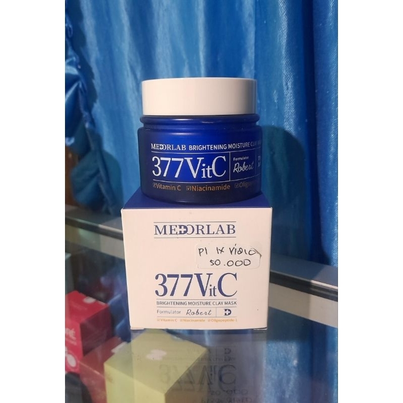 Jual MEDRLAB Brightening Moisture Clay Mask Vitamin C (PRELOVED BACA ...