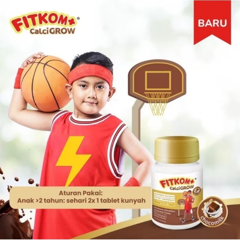 Jual Fitkom CalciGROW Tablet Hisap Isi 21 Tablet Suplemen Kesehatan ...