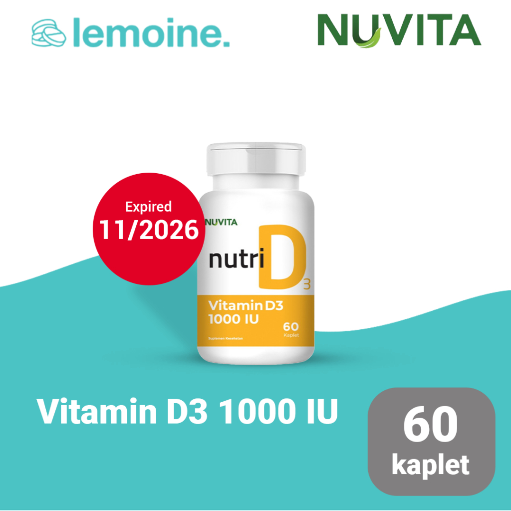 Jual Nuvita Nutri Vitamin D3 1000 IU Meningkatkan Sistem Imunitas Tubuh ...