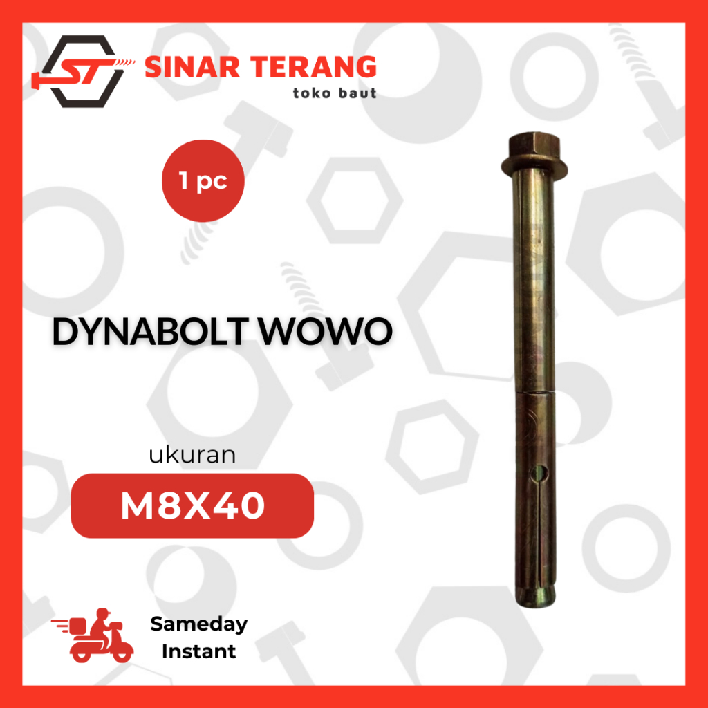 Jual Dynabolt WOWO M8 X 40 - Ramset M8 X 40 - Dinabolt Bracket Set ...