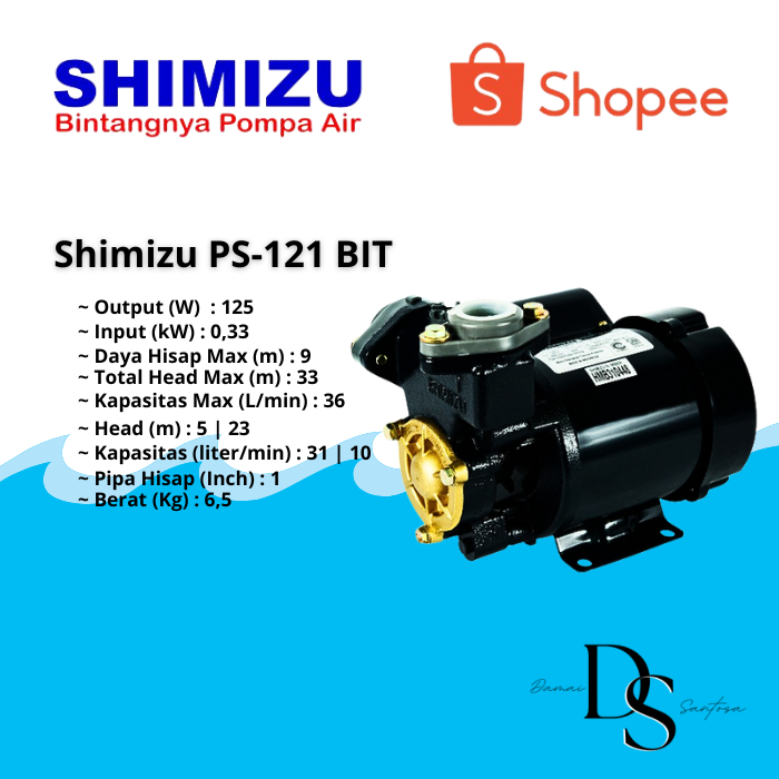Jual Mesin Pompa Air Shimizu type PS-121 BIT | Shopee Indonesia