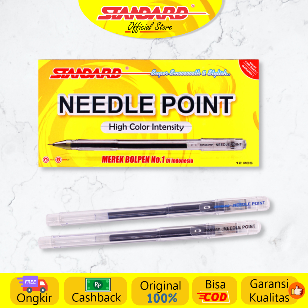 Standard - Pulpen Needle Point 0.5 ( Alat Tulis / Pen / Ballpoint / Pena )