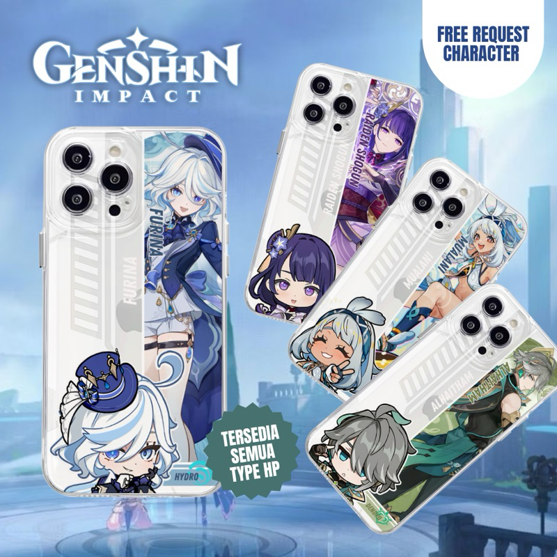 Jual CASE PREMIUM GENSHIN IMPACT HIGH QUALITY CASING SOFT JELLY CLEAR ...