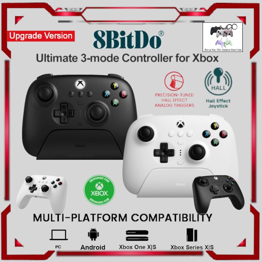Jual 8Bitdo Ultimate 3mode Wireless Controller Gamepad Hall Effect