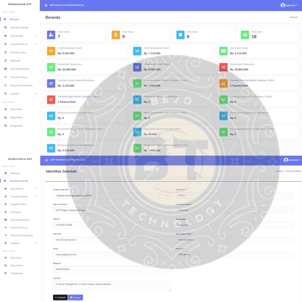 Jual APLIKASI WEB SOURCE CODE PEMBAYARAN TAGIHAN SPP SEKOLAH BAYAR ...