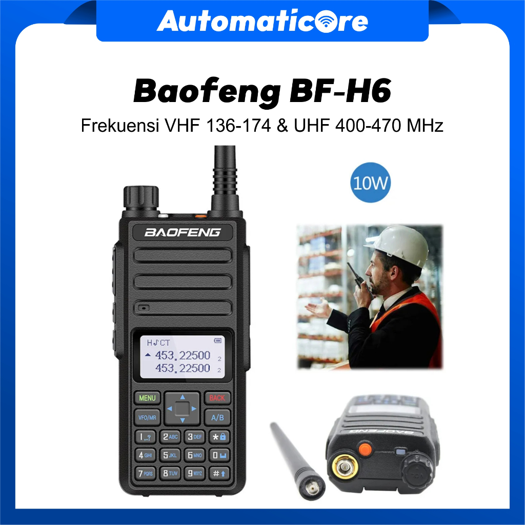 Jual HT Handy Talky BF H6 10 Watt 128 Channel Dual Band VHF UHF Walkie