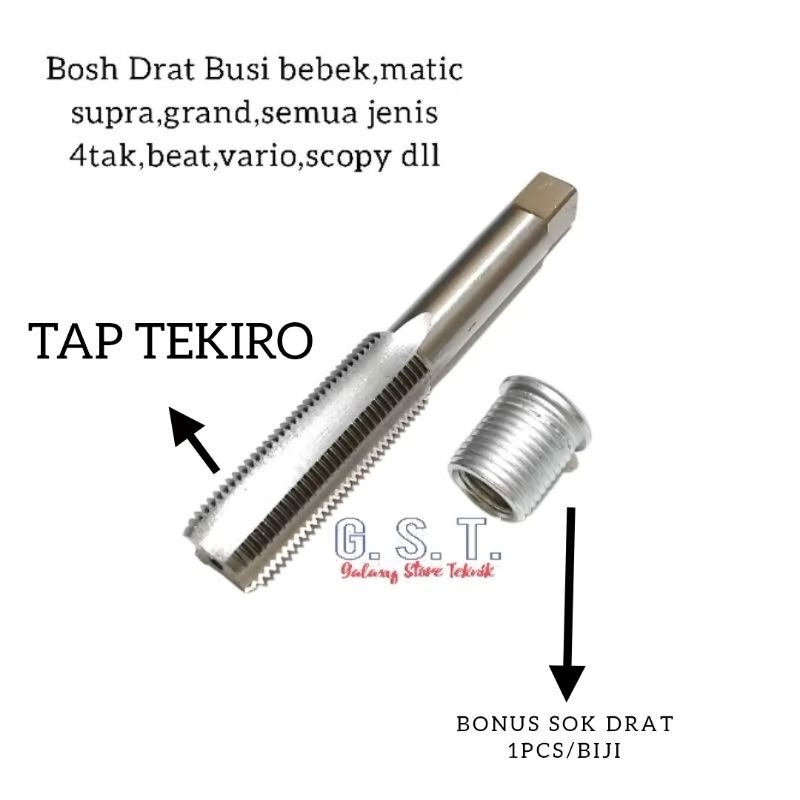 Jual TEKIRO Tap Set Bosh Drat Sok Drat Busi Bebek Matic Grand Supra ...