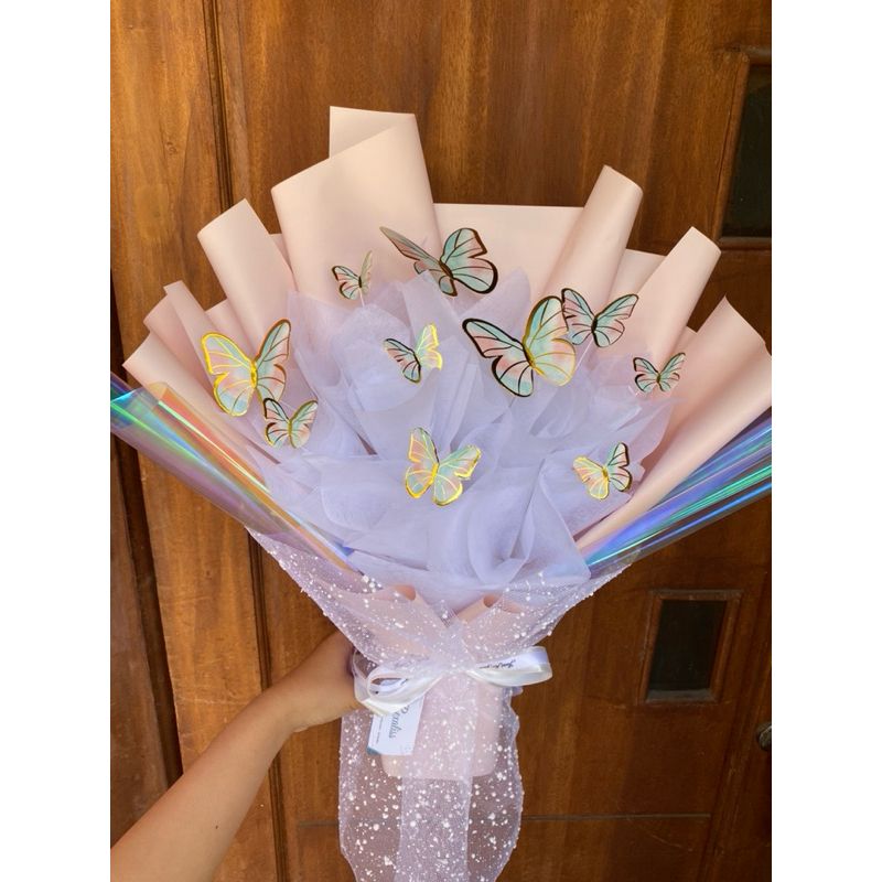 Jual Buket Kupu-Kupu LARGE | Buket Na-Bi |Buket graduation | Buket ...