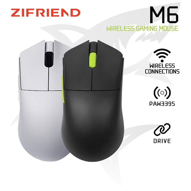 ZIFRIEND M6 Wireless Gaming Mouse Programmable For PC Gaming PAW3395