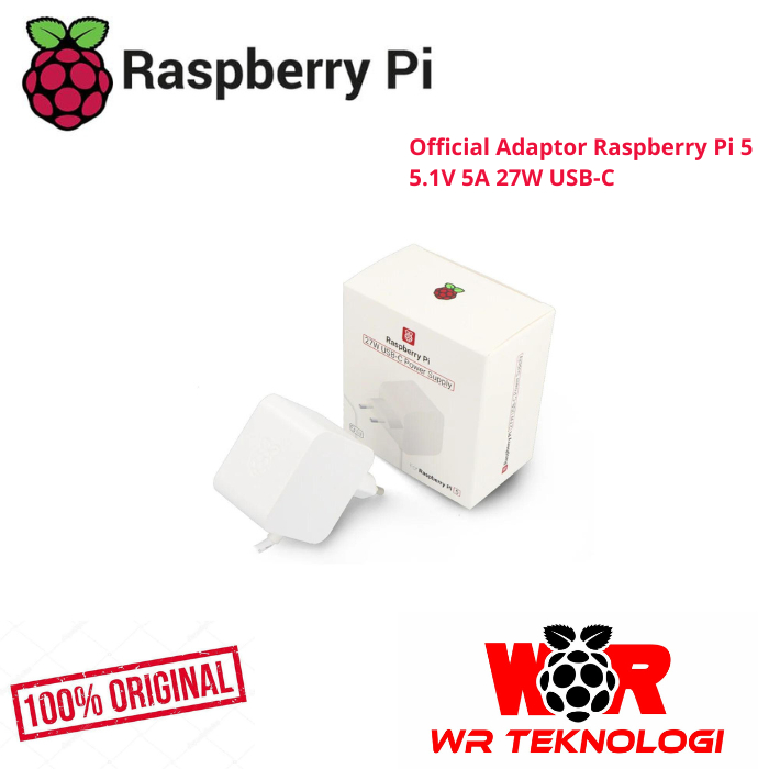 Jual Adaptor Raspberry Pi 5 Original Official - 27 watt | Shopee Indonesia