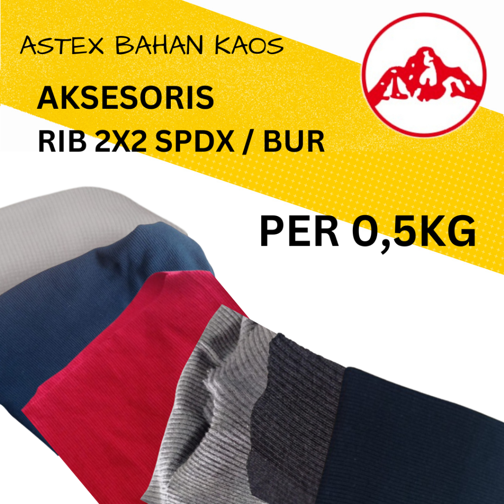 Jual Kain Rib 2x2 Spdx / BUR per 0,5 kg | Shopee Indonesia