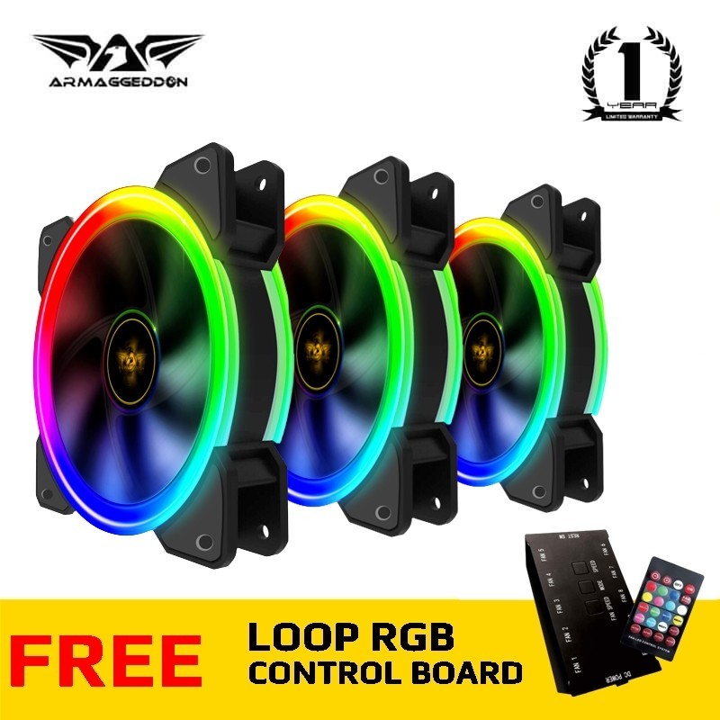 Jual Fan Armaggeddon Nimitz Loop II - RGB Light PC Cooling Fan | Shopee ...