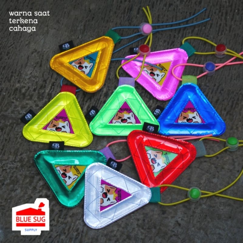 Jual Triangle Reflector Segitiga Sepeda Bluelug Bluesug Pemantul Cahaya ...