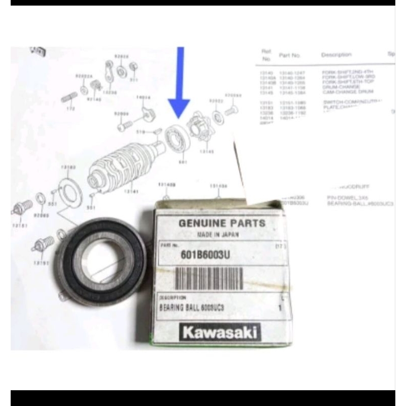 Jual laher bearing rasio/gula gula mesin Ninja rr ss r original ...