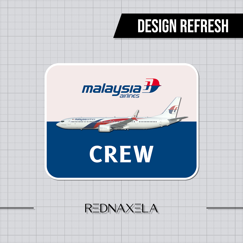 Jual Stiker Vinyl Malaysia Airlines Card Model Crew Sign Sticker ...