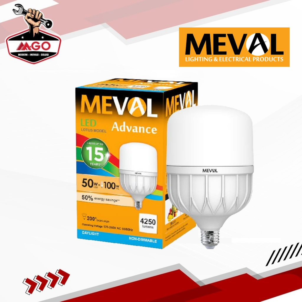 Jual MEVAL Lampu LED PUTIH Kapsul / Capsule 50W / 40W | Shopee Indonesia