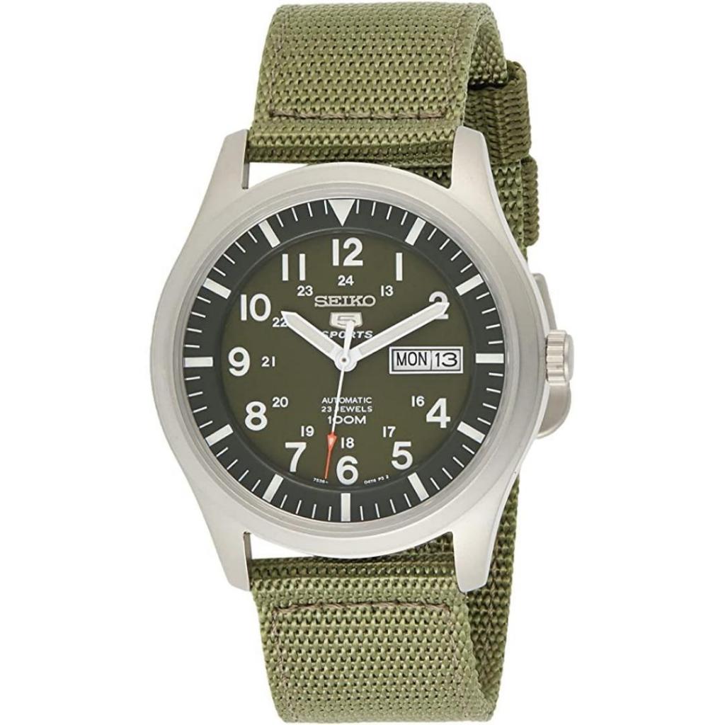 Jam Tangan Seiko Military Automatic Sports SNZG09K1 Canvas