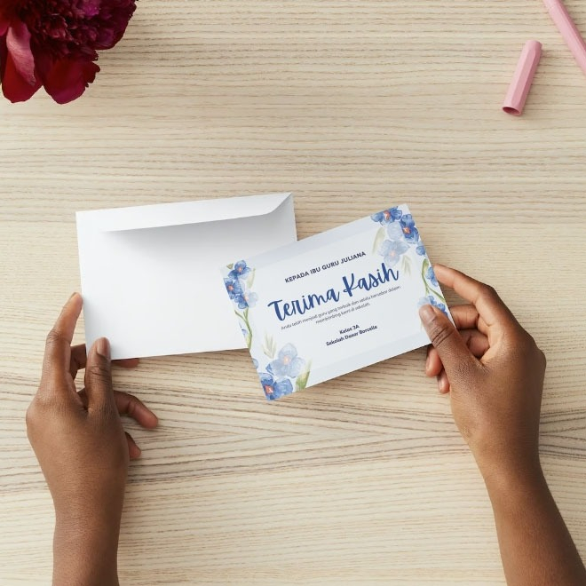 Jual kartu ucapan thank you card custom kartu olshop | Shopee Indonesia