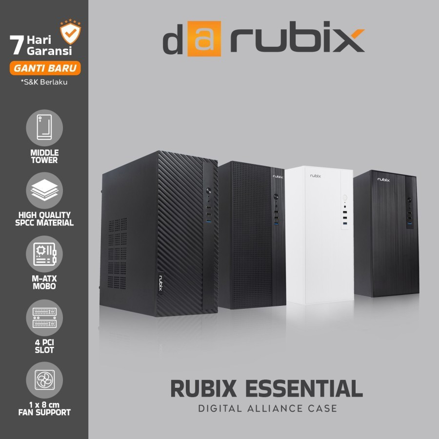 Jual Casing Digital Alliance Rubix Essential + PSU 350Watt - MicroATX ...
