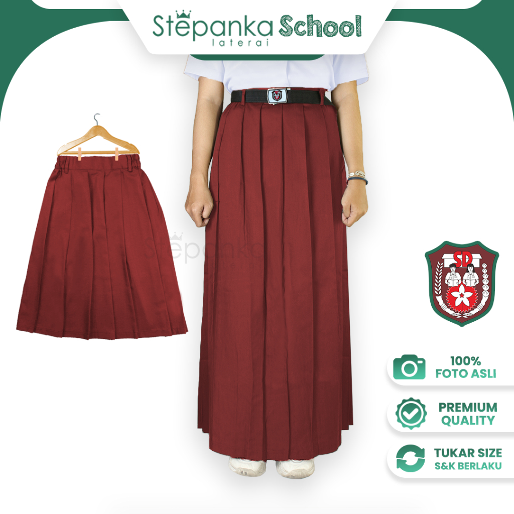 Jual Rok Merah SD / Seragam Sekolah / Seragam SD / Rok SD/ Rok Pendek ...