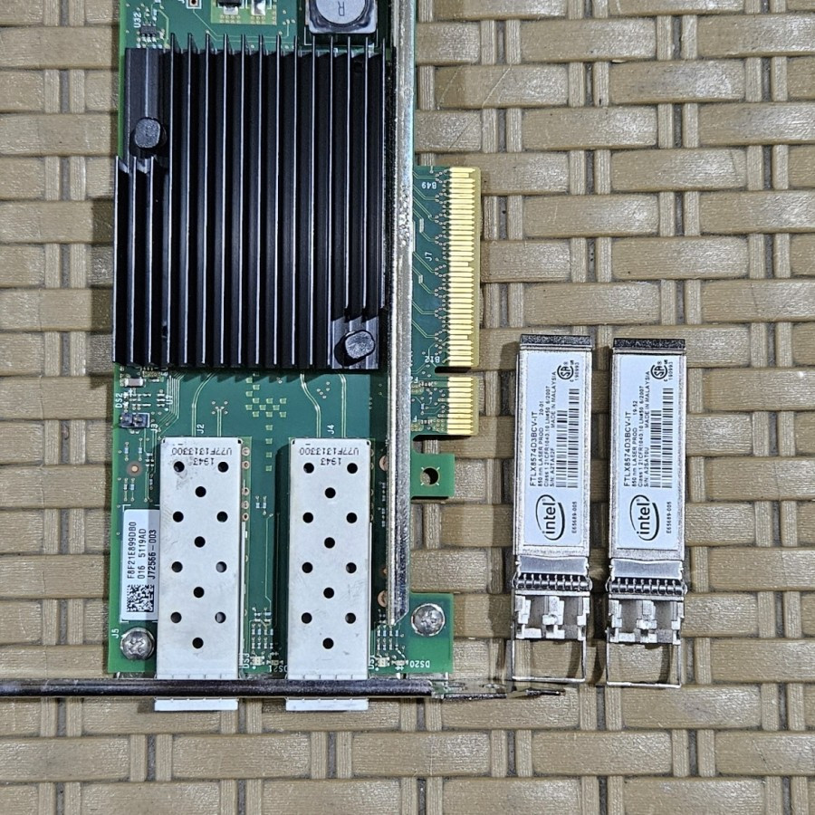 Jual SFP Card 10gb+ Merk intel X710 DA2 2port Lengkap dengan Modulnya ...