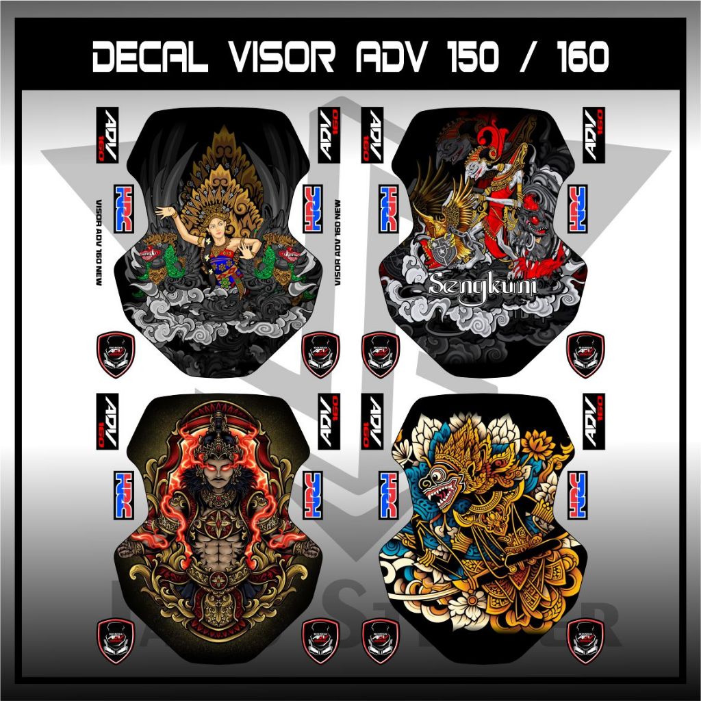 Jual Stiker Winshield / Visor ADV 150 ADV 160 WAYANG / DECAL VISOR ADV ...