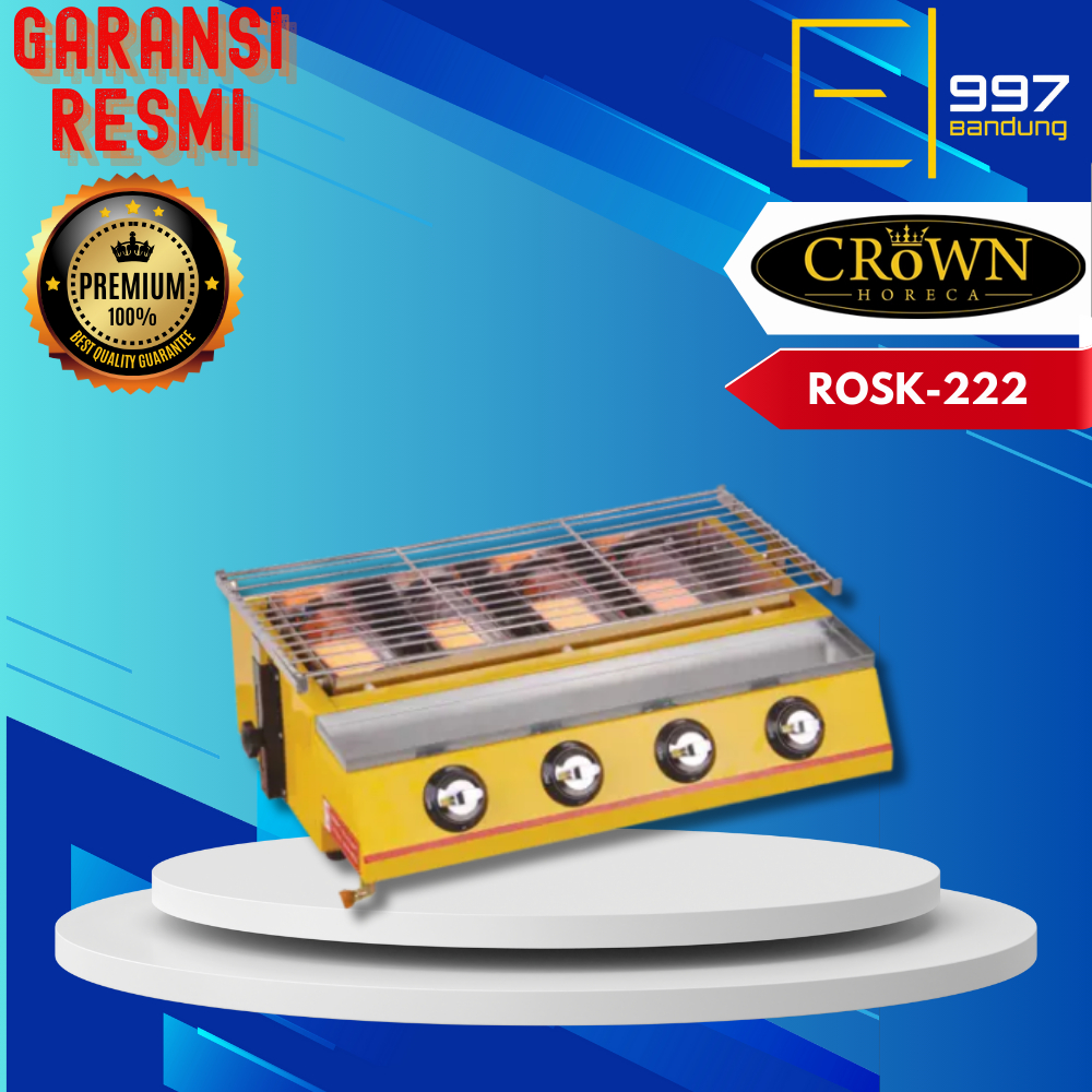 Jual Gas Roaster CROWN ROS K222 / ROSK222 Kompor Grill 4 Burner ...