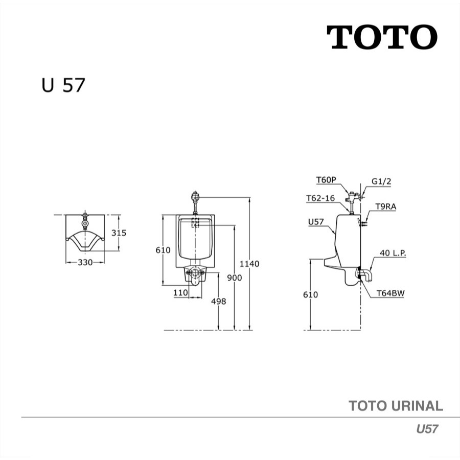 Jual TOTO URINAL U57 | Urinoir | Shopee Indonesia