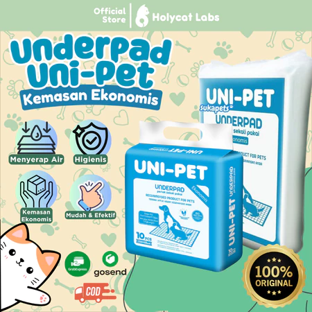 Holycatlabs Unipet Underpad Unipad Alas Pipis dan Melahirkan Kucing Anjing Pee Poop Popok