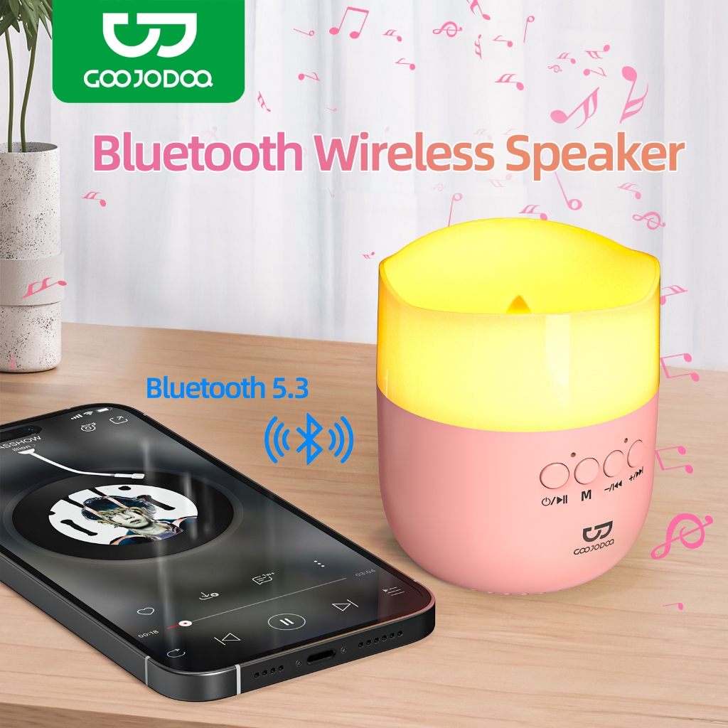 Jual GOOJODOQ Wireless Bluetooth Speaker Mini Portable with Warm Light ...
